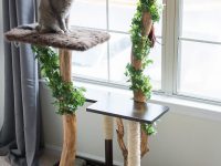 Haz un rascador con ramas para gatos